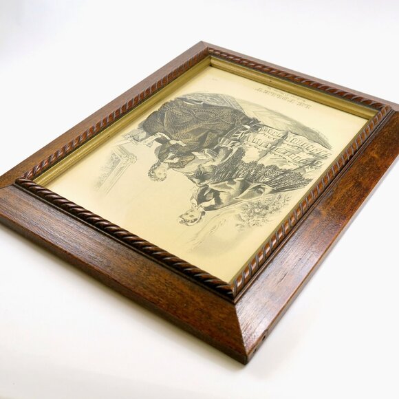 1860s Le Follet Fashion Plate - Women & Boy - Framed Mid-Century Repro - 8x10" - Picture 4 of 5